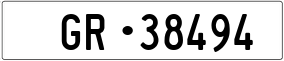 Trailer License Plate